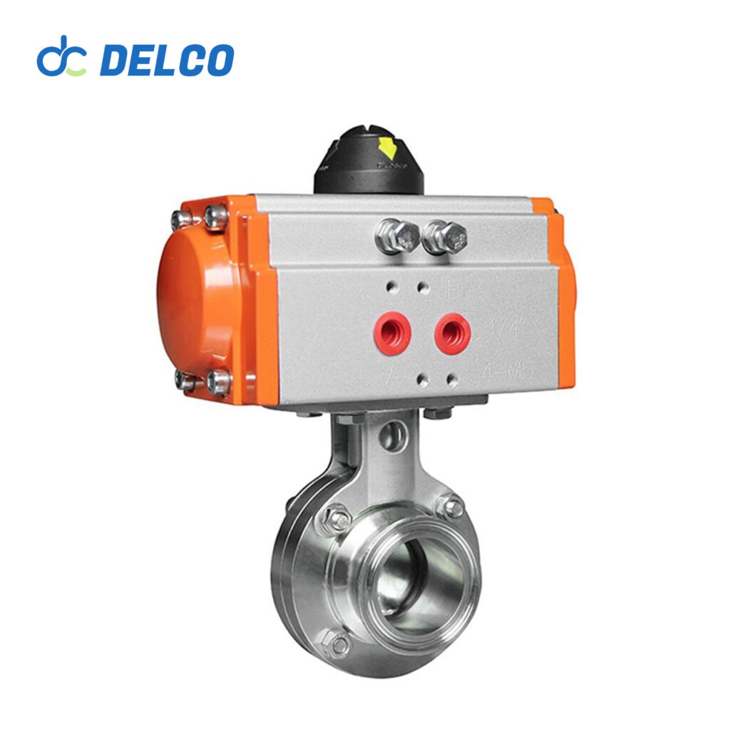 Pneumatic Tri Clamp Sanitary Butterfly Valves
