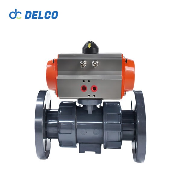 Pneumatic Integral Flange PVC Ball Valves