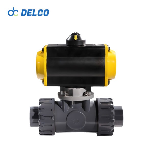 PVC 3 Way Pneumatic Ball Valves